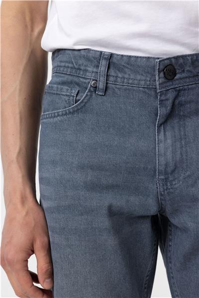 Gri Regular Denim Pantolon
