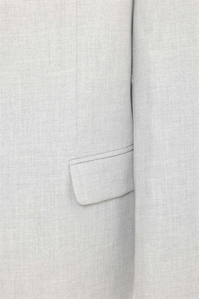 Gri Regular Desenli Mono Yaka 6 Drop Klasik Takım Elbise