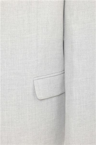 Gri Regular Desenli Mono Yaka 6 Drop Klasik Takım Elbise