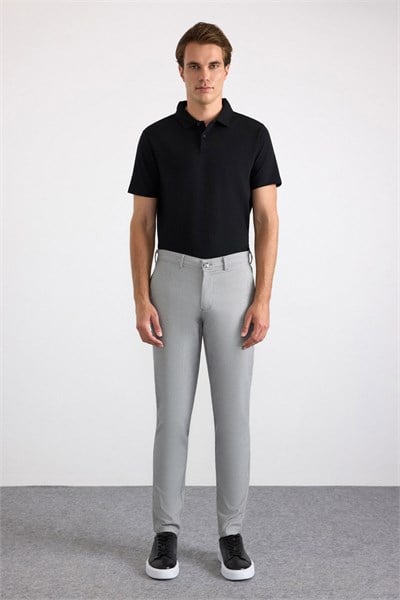 Gri Slim Casual Pantolon