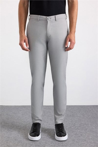 Gri Slim Casual Pantolon