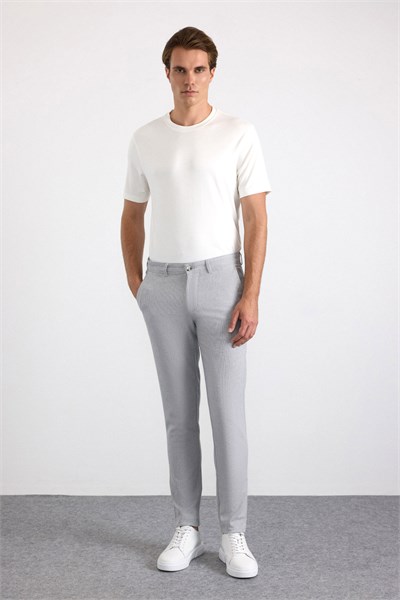 Gri Slim Casual Pantolon