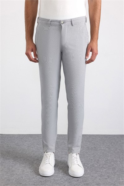 Gri Slim Casual Pantolon