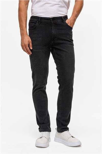 Gri Slim Denim Pantolon