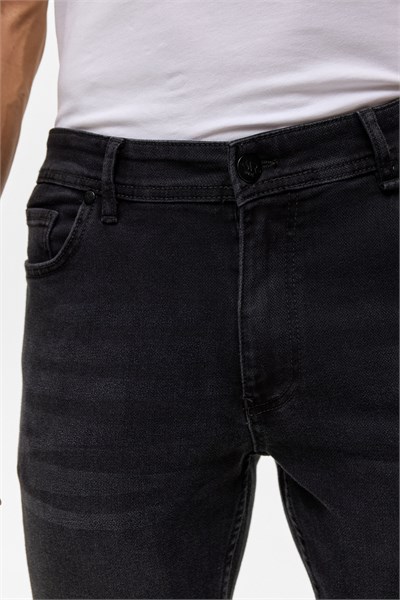 Gri Slim Denim Pantolon