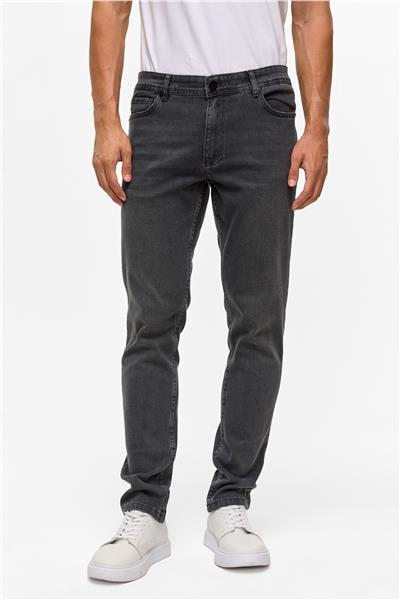 Gri Slim Denim Pantolon