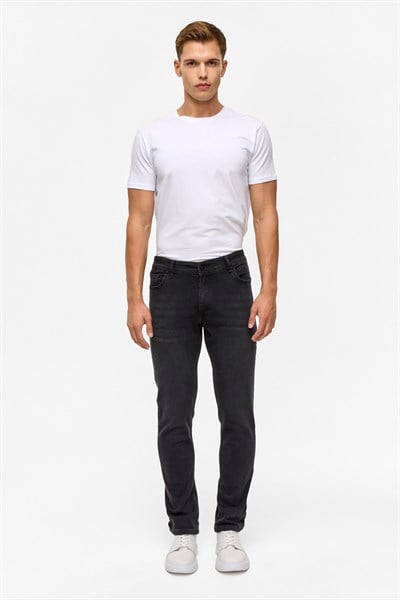 Gri Slim Denim Pantolon