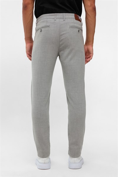 Gri Slim Desenli Pantolon