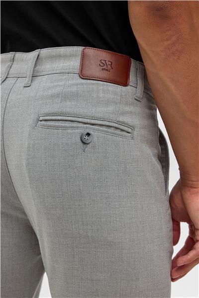 Gri Slim Desenli Pantolon