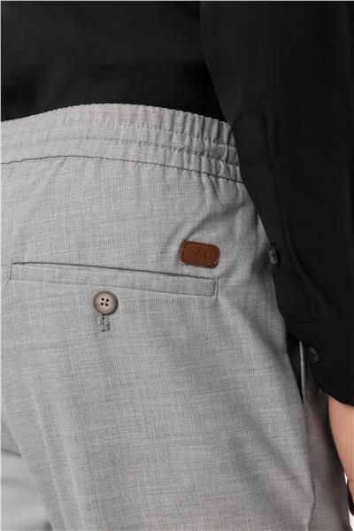 Gri Slim Fit Düz Jogger Pantolon