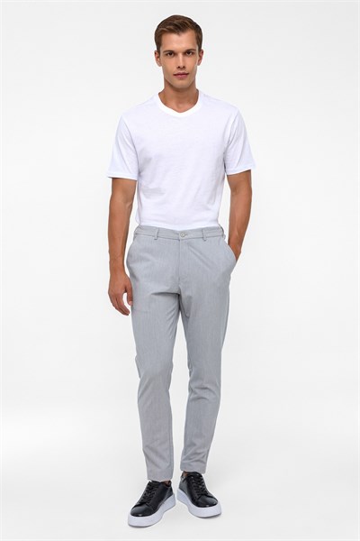 Gri Slim Düz Jogger Pantolon