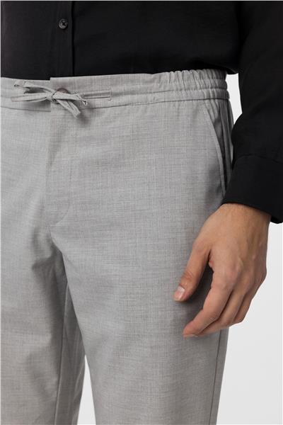 Gri Slim Fit Düz Jogger Pantolon
