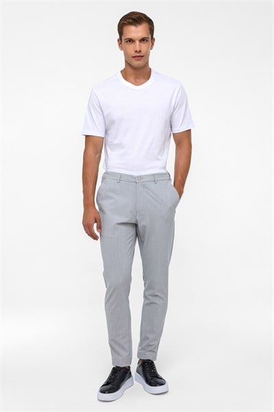 Gri Slim Düz Jogger Pantolon