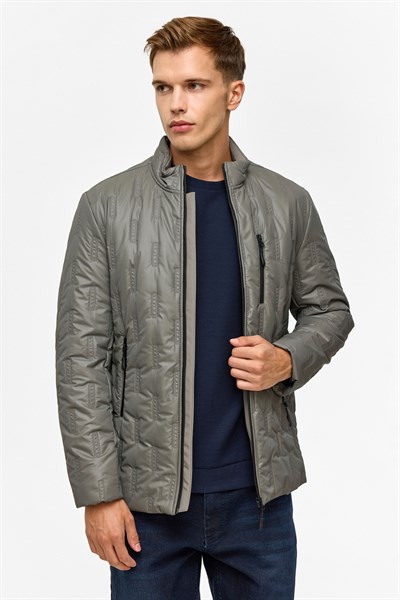 Gri Slim Kapitone Mont