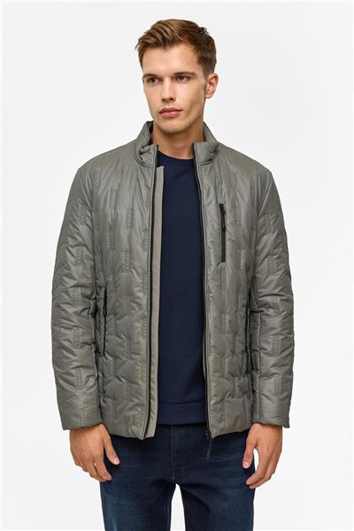 Gri Slim Kapitone Mont