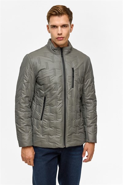 Gri Slim Kapitone Mont