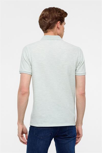 Haki Regular Armürlü Polo Yaka Tişört