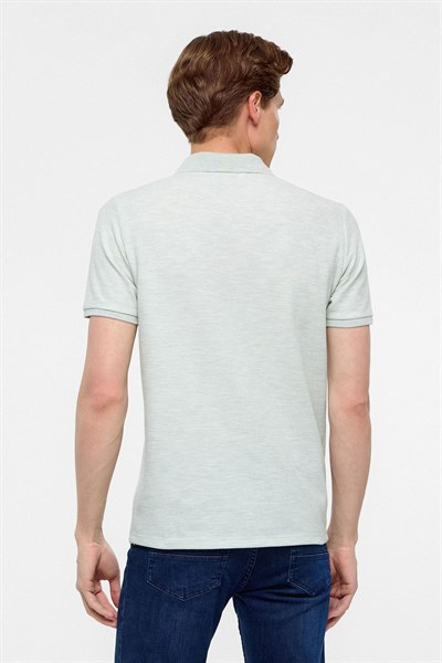 Haki Regular Armürlü Polo Yaka Tişört