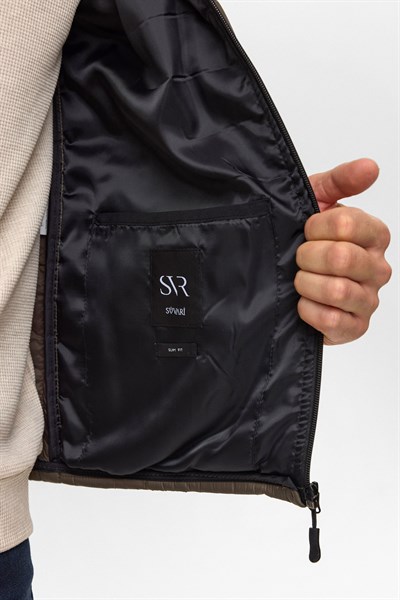 Haki Slim Kapitone Mont