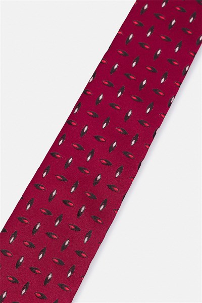 Kırmızı Baskılı Kravat