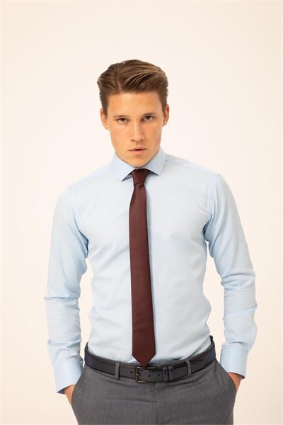 Koyu Bordo Düz Kravat