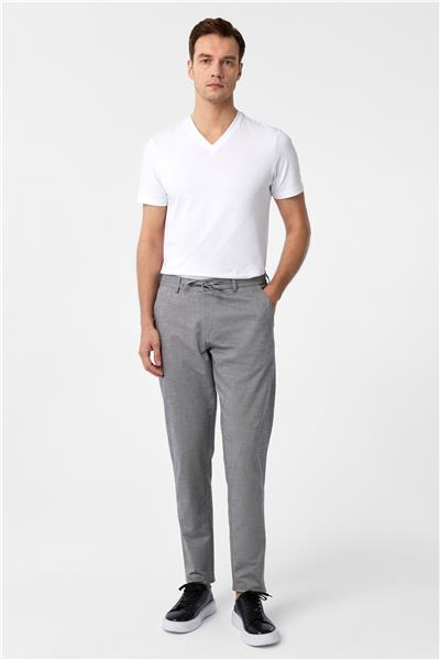 Antrasit Slim Fit Armürlü Jogger Pantolon