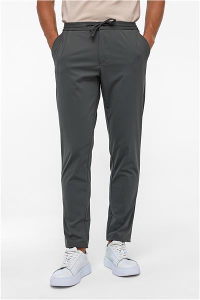 Koyu Haki Slim Armürlü Jogger Pantolon