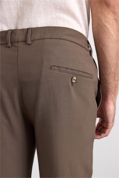 Koyu Kahve Slim Düz Jogger Pantolon
