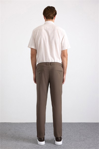 Koyu Kahve Slim Düz Jogger Pantolon
