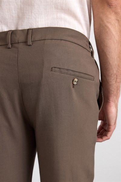 Koyu Kahve Slim Düz Jogger Pantolon