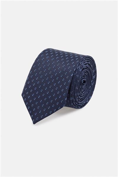 Lacivert Baskılı Kravat