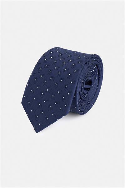Lacivert Baskılı Kravat