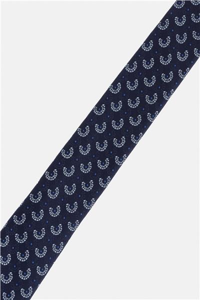 Lacivert Baskılı Kravat