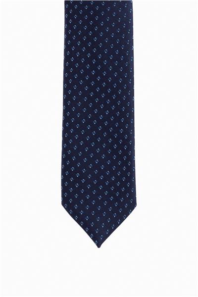 Lacivert Baskılı Kravat