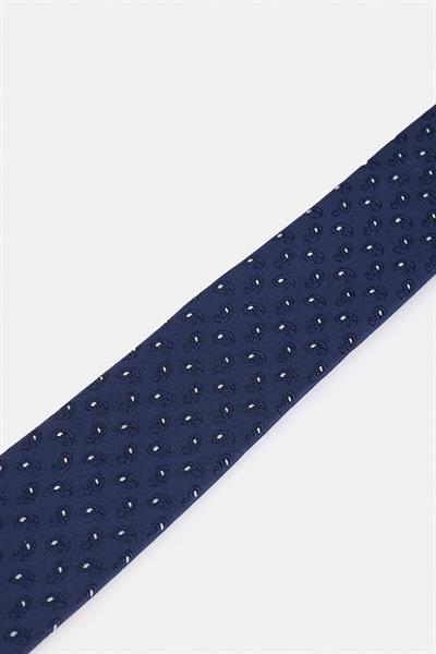 Lacivert Baskılı Kravat