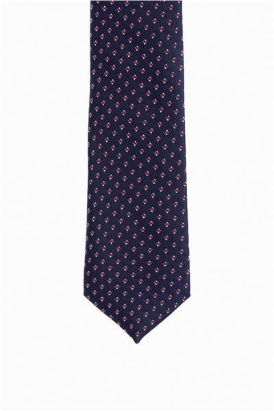 Lacivert Baskılı Kravat