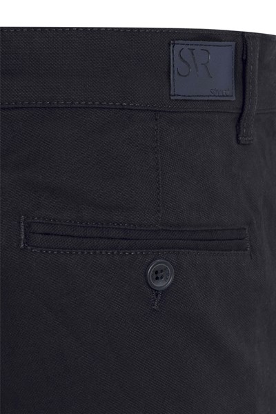 Lacivert Regular Armürlü Chino Pantolon