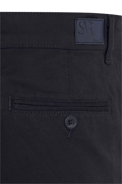 Lacivert Regular Armürlü Chino Pantolon