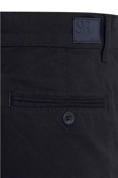 Lacivert Regular Armürlü Pantolon