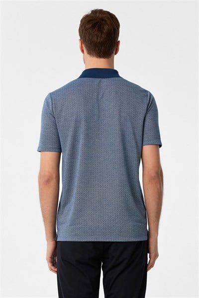 Lacivert Regular Armürlü Polo Yaka Tişört