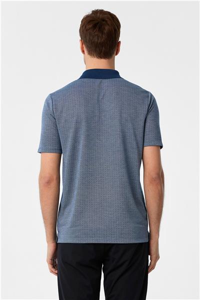 Lacivert Regular Armürlü Polo Yaka Tişört
