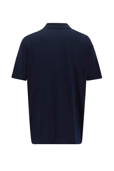 Lacivert Regular Armürlü Polo Yaka Tişört