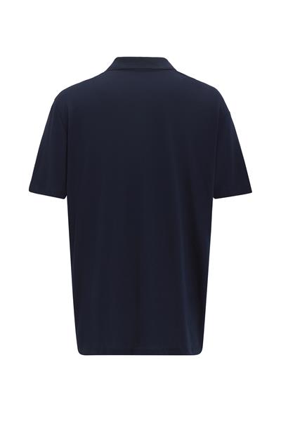 Lacivert Regular Armürlü Polo Yaka Tişört