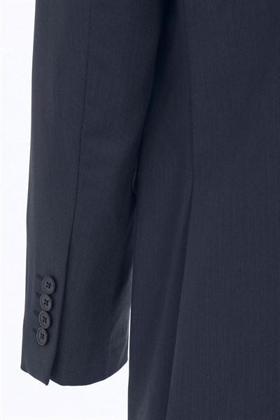 Lacivert Regular Desenli Kruvaze Yaka 4 Drop Klasik Takım Elbise