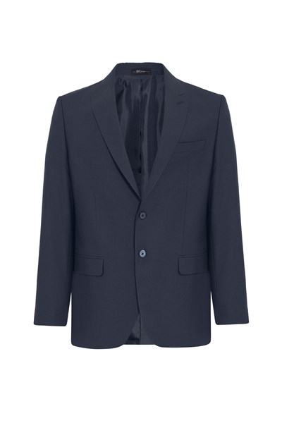 Lacivert Regular Desenli Kruvaze Yaka 4 Drop Klasik Takım Elbise