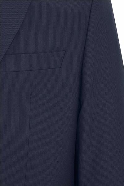 Lacivert Regular Desenli Kruvaze Yaka 4 Drop Klasik Takım Elbise