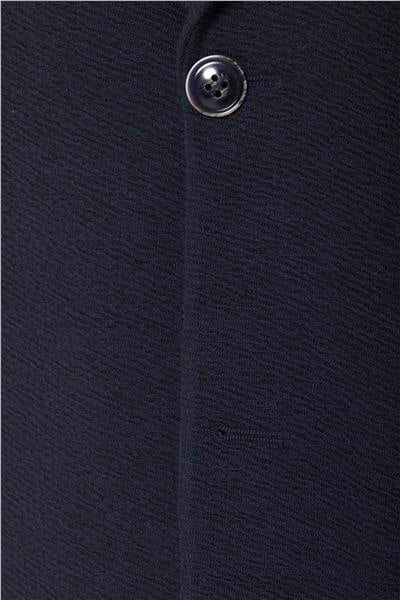 Lacivert Regular Fit Desenli Mono Yaka 4 Drop Ceket