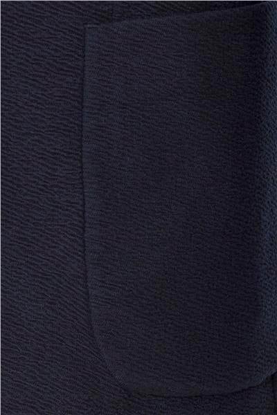 Lacivert Regular Fit Desenli Mono Yaka 4 Drop Ceket