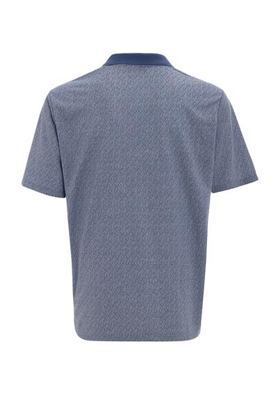 Lacivert Regular Desenli Polo Yaka Tişört