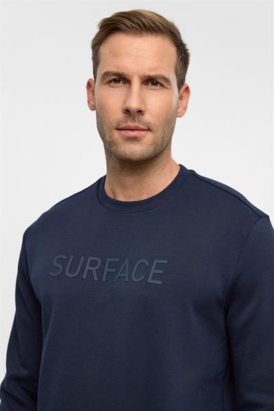 Lacivert Regular Düz Bisiklet Yaka Sweatshirt